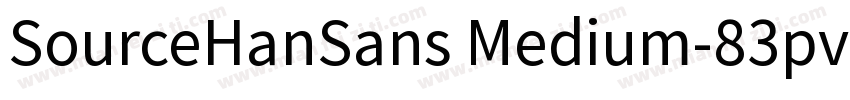 SourceHanSans Medium-83pv-RKSJ-H字体转换